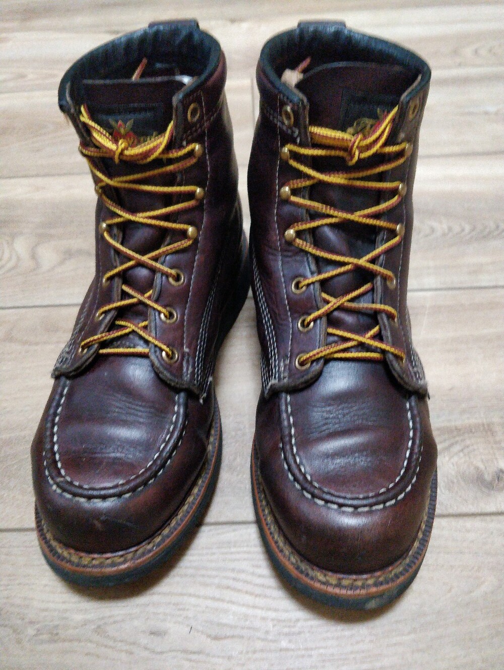Thorogood American Heritage 6″ Black Walnut Moc Toe boots black Wedge 8.5 men's